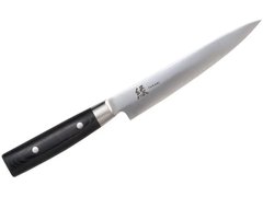 Нож кухонный для нарезки 18 см. Yukari, Yaxell с черной ручкой из Канва-Микарта (36807)