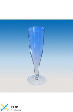 Келих одноразовий для шампанського 100/120 мл, Ǿ=50 мм, h=177 мм. на знімній ніжці, склоподібний "Флюте