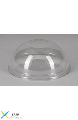 Крышка РЕТ прозрачная купол с отверстием Ǿ=95 мм