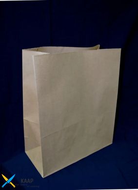 Пакет бумажный с дном 32х15х38 см., плотностью 80 г/м2, 250 шт/ящ без ручек, бурый крафт, импорт