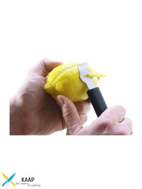 Кухонный нож для нарезки цедры 15,5 см. Hendi с черной пластиковой ручкой (856031)