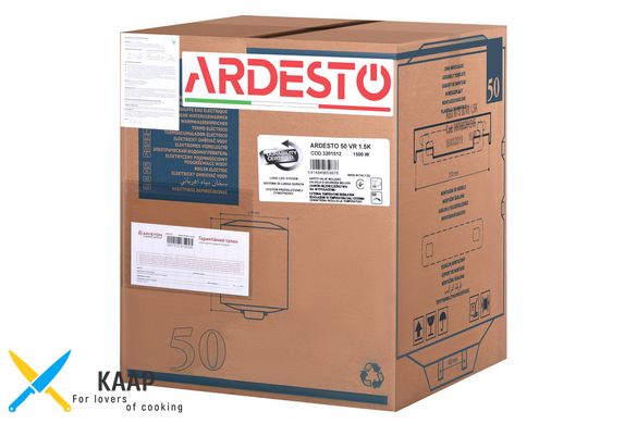 Водонагрівач Ardesto 50 VR 50 л, 1500 Вт (NEU NTS 50 VR 1.5K) 50 л, 1.5 кВт, кругле хутро. керування,