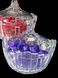 Цукорниця-конфетниця скляна з кришкою 900 мл 18х16 см "Флейм" велика прозора 102-012