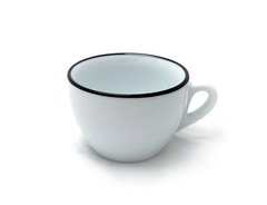 Чашка 180мл. порцелянова, біла з чорним обідком Verona Millecolori, Ancap