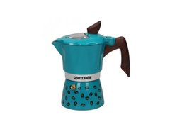 Гейзерная кофеварка GAT COFFEE SHOW бирюзовая на 3 чашки (104603 бирюза)