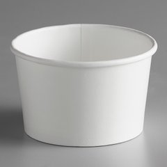 Контейнер бумажный одноразовый для мороженого 1РЭ белый 280 мл Ǿ=87 мм h=70 мм (Крышка 011592, Icecream13,