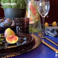 Набір низьких фіолетових склянок з кольорового скла Luminarc Dallas Lilac 300 мл 6 шт (P9278)