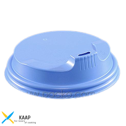 Кришка для паперової склянки D90 з отвором синя 100 шт (для склянок: 41691, 41693, 41694, 41696)
