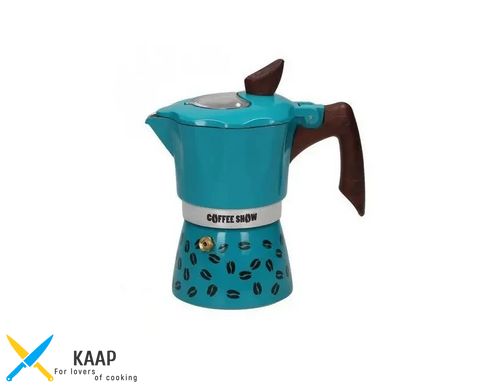 Гейзерная кофеварка GAT COFFEE SHOW бирюзовая на 3 чашки (104603 бирюза)
