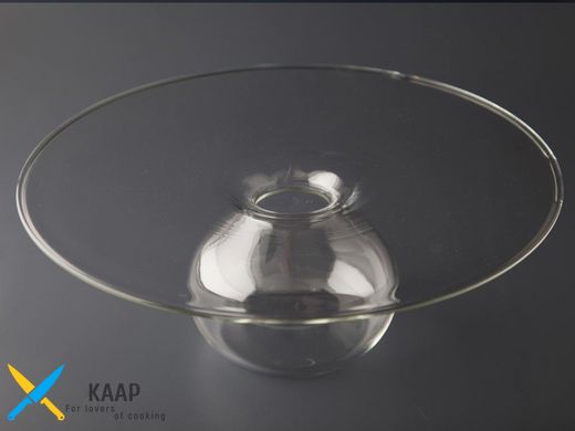 Підставка скляна для презентації страв молекулярної кухні 23х15 см. 350 мл (Тарілка НЛО) 100%Chef
