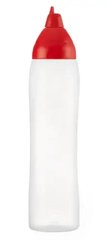 Бутылка для соуса c дозировкой и мерной шкалой 1000 мл. красная, пластиковая Araven