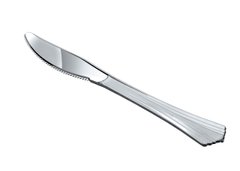 Одноразовый нож 170 мм (17 см) 50 шт/уп стеклоподобный, металлик Fineline
