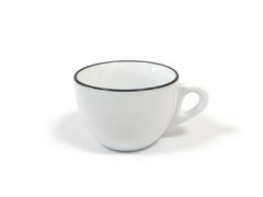 Чашка 260 мл. фарфоровая, белая с черной кромкой Verona Millecolori, Ancap