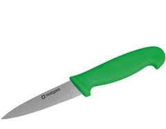 Кухонний ніж для чищення овочів 10 см. Stalgast із зеленою пластиковою ручкою (285092)