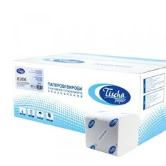 Туалетний папір листовий Z-складка 2 шари 150 аркушів 10,5х22,5 см Целюлоза біла BASIC. B306
