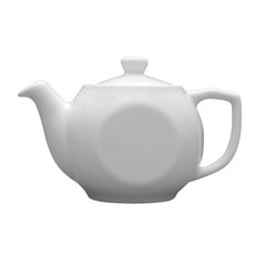 Чайник заварочный 400мл. фарфоровый, белый Ameryka, Lubiana