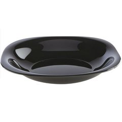 Тарілка глибока для супу чорна квадратна Luminarc Carine Black 210 мм (L9818)