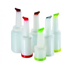 Пляшка для міксів із гейзером 1л. біла із зеленою кришкою Winco