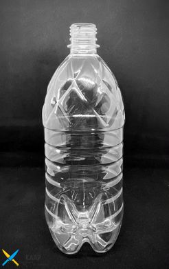 Пляшка одноразова 1 л, "Рокет" кришка 28 мм прозора (без кришки)