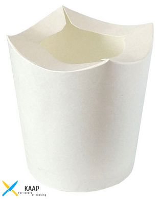 Стакан-упаковка для мороженого 350 мл бумажная белая FastFood