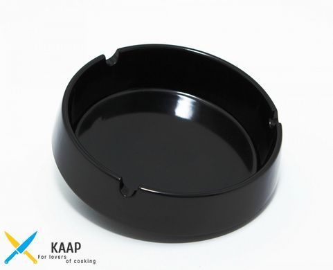 Попільничка кругла 9x2.6 см чорна