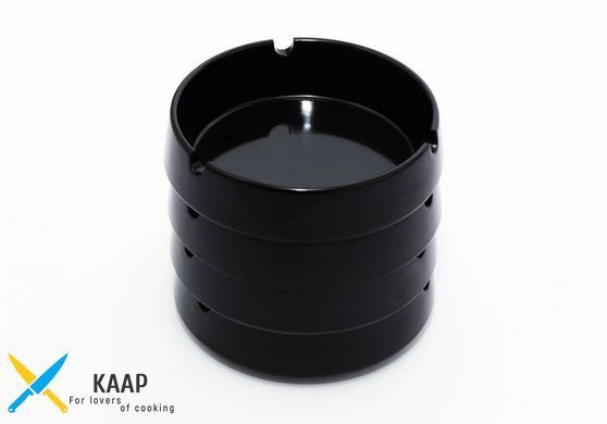 Попільничка кругла 9x2.6 см чорна