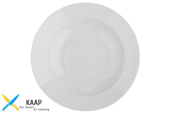 Тарелка глубокая круглая 400 мл., 24 см. фарфоровая, белая Kaszub, Lubiana