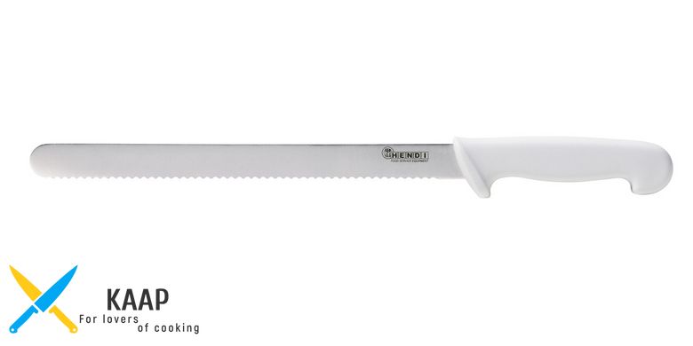 Кухонний ніж для нарізки хліба 30 см. Hendi з білою пластиковою ручкою (843154)