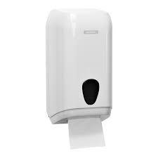 Диспенсер для листовых бумажных полотенец и/или туалетной бумаги, серый 157х135х305мм 95350 KATRIN