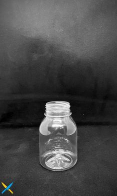 Пляшка одноразова 150 мл із широким горлом «Кругла» кришка 38 мм прозора (без кришки)