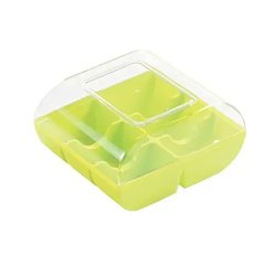 Коробка для 6 макарун 90 шт/ящ пластиковая, салатовая/прозрачная Silikomart