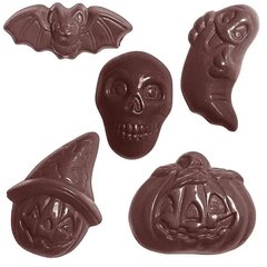 Форма для шоколаду Halloween 5x6 шт. (5 видів фігур х 4 г)