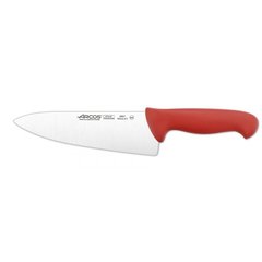 Кухонный нож поварской 20 см, 2900, Arcos с красной пластиковой ручкой (290722)