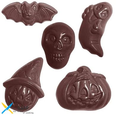 Форма для шоколада "Halloween" 5x6 шт. (5 видов фигур х 4 г)