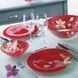Столовий сервіз з орхідеями Luminarc Red Orchis 19 пр. (N4656)