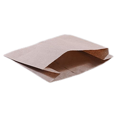 Пакет паперовий з бічною складкою 17х14х5 см. 1000 шт./яскальний бурий крафт