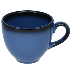 Чашка 200мл. фарфоровая, синяя с черным ободком Lea, RAK