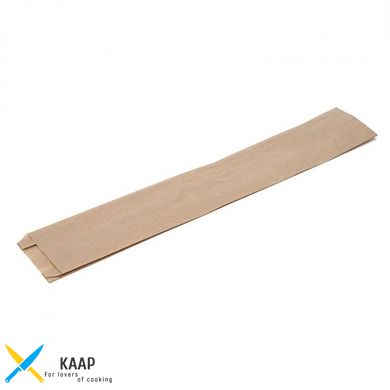 Пакет паперовий з боковою складкою для багету 43х9х4.5 см., 40 г/м2, 1000 шт/ящ бурий крафт (76000)
