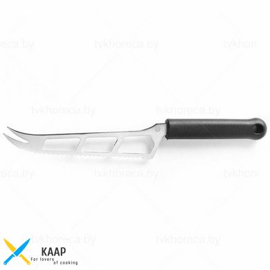 Кухонний ніж для нарізки м'якого сиру 16 см. Hendi із чорною пластиковою ручкою (856246)