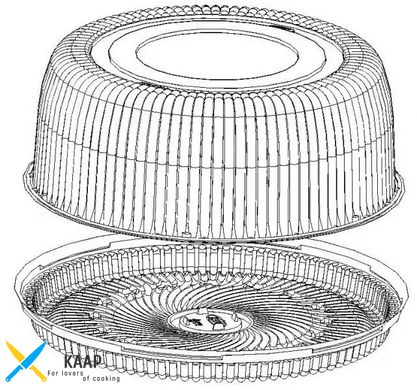 Упаковка блістерна внутрішня для торта 29 см, 31,9х13,3 мм., 50 шт/уп кругла, з полістиролу ITEX