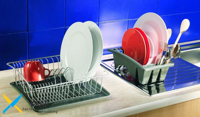 Сушилка METALTEX для посуды с лотком для столовых приборов (325026)