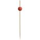 Шпажка для канапе с шариком 120 мм (12 см) 100 шт/уп бамбуковая "Красный жемчуг"