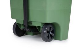 Бак-контейнер для сміття 125 л на колесах із педаллю зеленого кольору 58х50х94 см Bora Plastik BO993GREEN