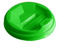 Кришка для склянки паперової 72 мм пластикова з напувалкою зелена Діамант