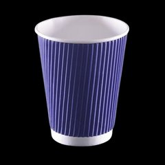 Склянки одноразова гофровані 250 мл 25 шт синій (ripple) 41926