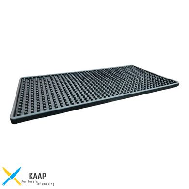 Коврик барный Спил-стоп 15x30 см (300х150 мм) Mini Bar Mat резиновый черный (3629)
