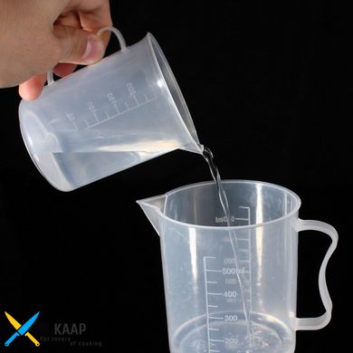 Мерная чаша 1 л. Стеклоприбор, пластиковая, полипропиленовая (200943)