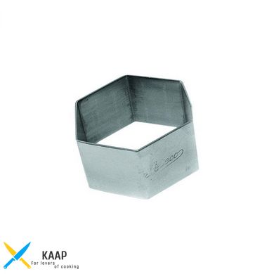 Форма кондитерська, шестикутник, нержавіюча сталь, діаметр 5,8 см.