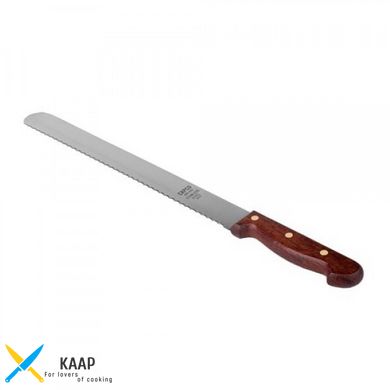 Кухонний ніж для м'яса зубчастий 30 см. CAPCO з дерев'яною ручкою (90)