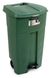 Бак-контейнер для мусора 125 л на колесах с педалью зеленого цвета 58х50х94 см Bora Plastik BO993GREEN